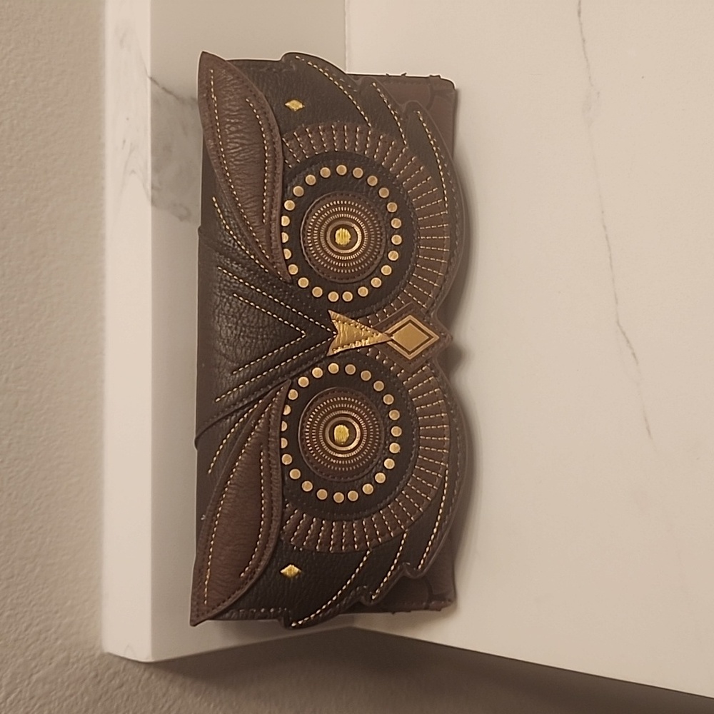 LOUNGEFLY Owl Wallet Black / Gold NWT!